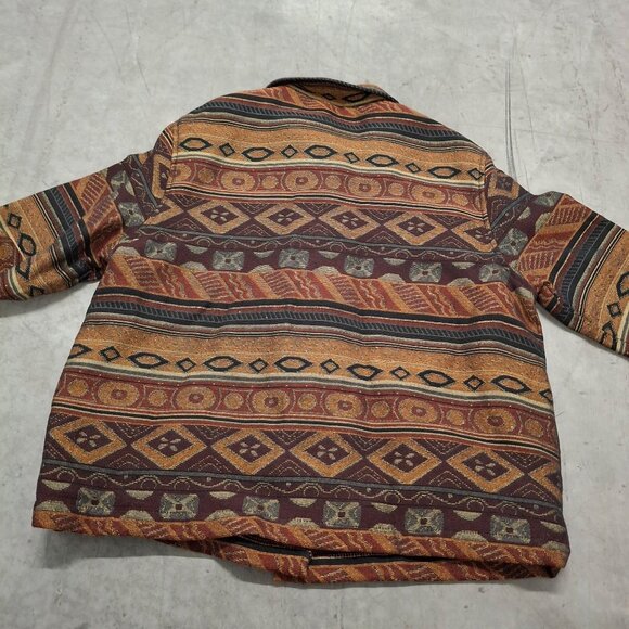 Vintage White Stag Ladies M Sweet Tea Southwestern Print Jacket - Picture 3 of 9